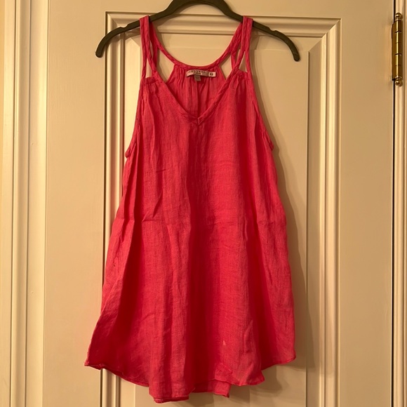 Calypso XS pink linen tank - Picture 1 of 7